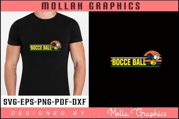 BOCCE BALL TYPOGRAPHY T SHIRT DESIGN: Graphics for Print Templates