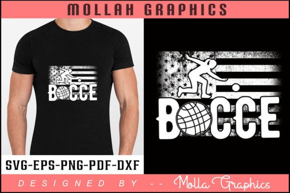 BOCCE TYPOGRAPHY T SHIRT DESIGN Graphics & Print Templates