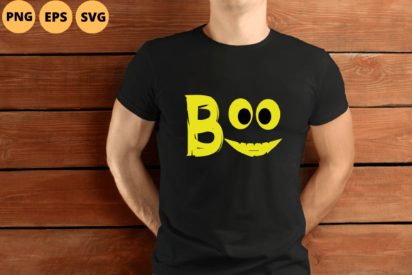 Boo T Shirt Design Halloween Svg: Graphics & Print Templates