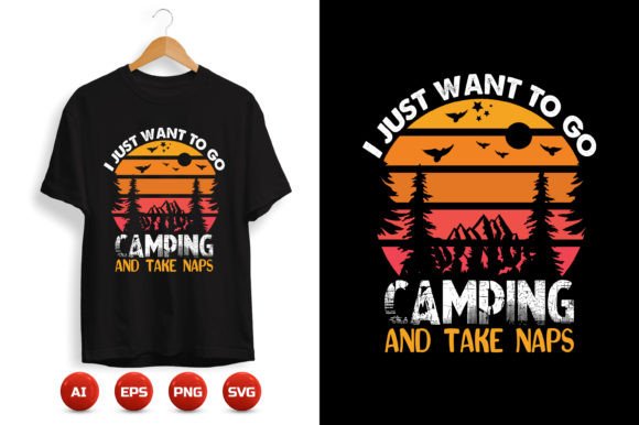 Camping T-shirt Design 14: Graphics for Print Templates