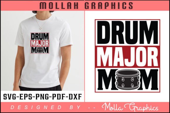 DRUM MAJOR MOM Typography Graphics & Print Templates