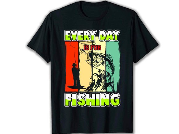 Fishing T-Shirt Design, Vector: Graphics & Graphic Templates