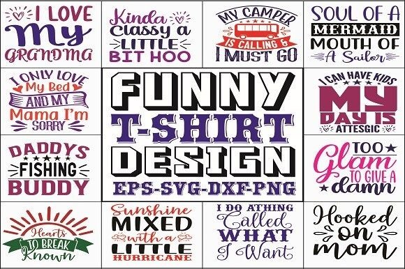 Funny Quotes Tshirt Design: Graphics & Print Templates