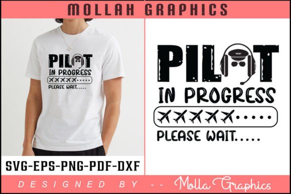 Pilot in Progress Please Wait T Shirt Graphics