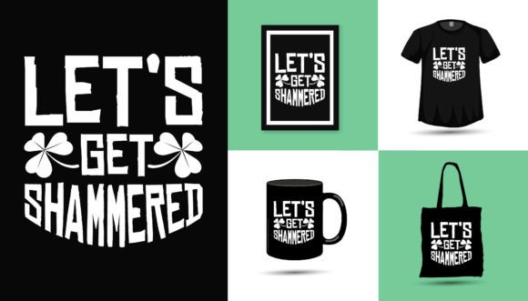St Patrick Day Shamrock Tshirt Design: Graphics & Print Templates