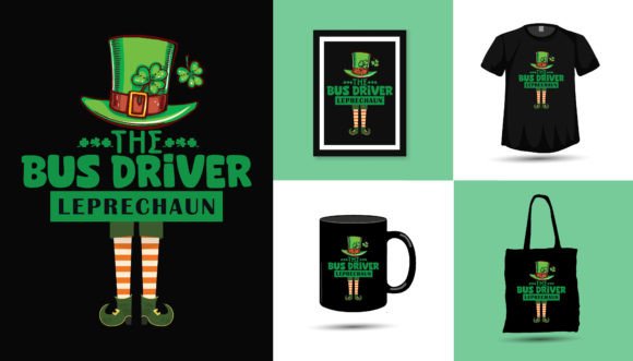 ST Patricks Day Bus Driver Tshirt Design