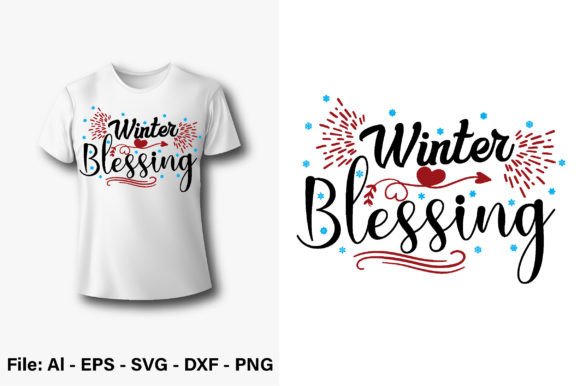 T-Shirt Winter Blessing Lovely: Graphics and Print Templates