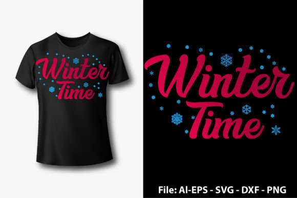T-Shirt Winter Time Graphics and Print Templates