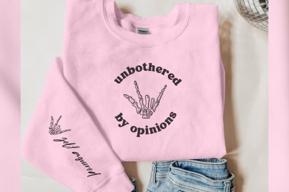 Unbothered by Opinions Sleeve SVG Tshirt Graphics