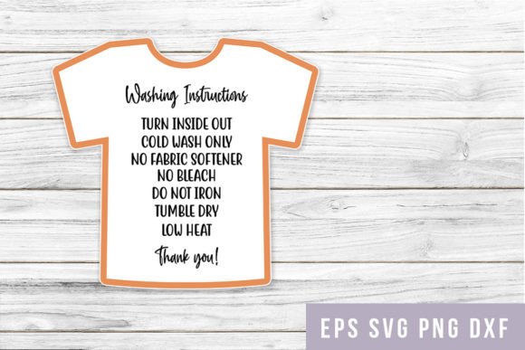Washing Instructions T Shirt Svg