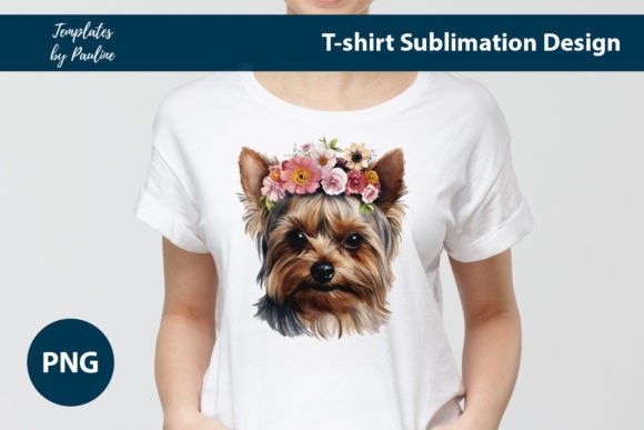 Yorkshire Terrier Tshirt Graphics for Print Templates